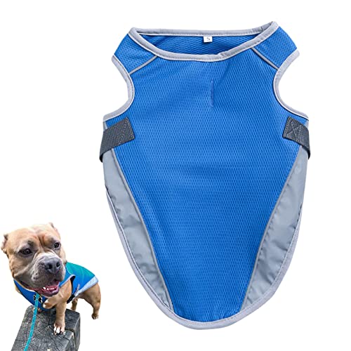 LINGJIONG Hundekühlhemd - Verstellbare Haustierjacke Atmungsaktiver Hundekühler mit reflektierendem Futter - Leichte Kühlerkleidung für Hundebedarf, Walking Beach Camping Outdoor Training im heißen von LINGJIONG