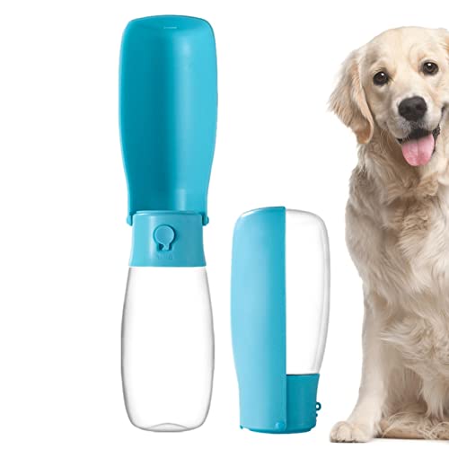 LINGJIONG Hundereise-Wasserflasche | 550 ml tragbarer Faltbarer Wasserspender für Haustiere - Auslaufsicheres Tierfutter für Katzen, Hunde, Spazierengehen, Wandern, Rucksackreisen von LINGJIONG