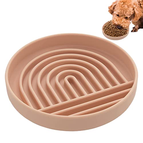 LINGJIONG Langsamer Futternapf für Hunde,rutschfeste Silikon-Puzzleschale | Pet Slower Food Feeding Bowls, lustige Hundenäpfe, langlebig, verhindert Ersticken, gesundes Design, Hundefutternäpfe von LINGJIONG