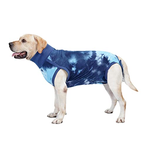 LINGJIONG Postoperative Kleidung für Haustiere | Postoperativer Overall für Hündin | Recovery Suit E-Collar Alternative, Anti-Lecken Pet Surgical Recovery Snuggly Suit, weicher Stoff-Strampler von LINGJIONG