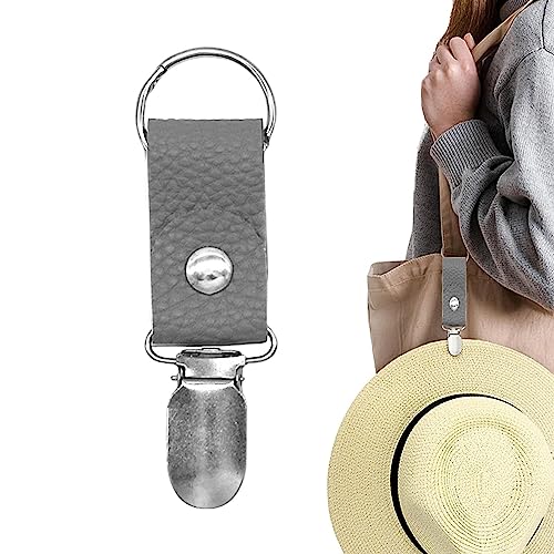 Magnetischer Hutclip, Tragbare PU-Leder-Clips zum Halten der Kappe an der Tasche, Magnetische Entenschnabel-Clips aus PU-Leder zum Halten der Kappe an der Tasche, freihändiges Taschenzubehör Lingjiong von LINGJIONG