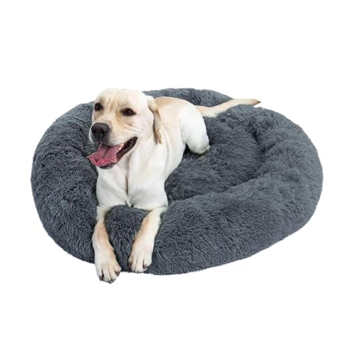 LINGXIYA Anti Stress Hundekissen, Langer Plüsch Hundebetten, Anti-Rutsch Hundesofa, Orthopädisches Haustierbett, Haustierbett für Katzen und Kleine, Mittelgroße Hunde Zum Schlummern, S-100CM von LINGXIYA