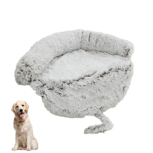 LINGXIYA Hundedecke mit Reißverschluss, Plüsch Sofadecke, Abnehmbarem Waschbar Hundebett, Sofaschutz, Rutschfester Hundematte, Couchkissen für Hunde und Katzen von LINGXIYA