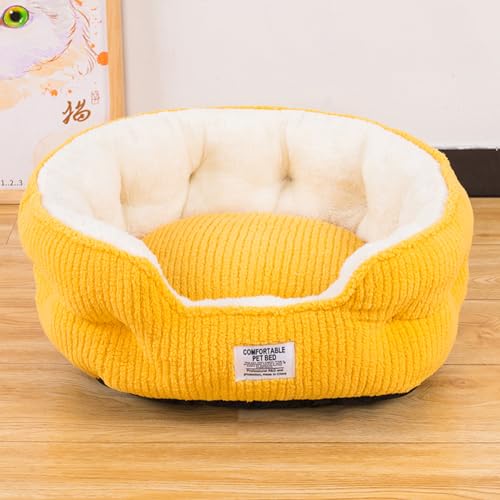 LINGXIYA Plüsch Hundesofa, Erhöhte Ränder, Weich Bequem Katzenbett mit Rutschfester Unterseite, Multifunktional Haustierbett für Kleine und Mittlere Welpen, Kätzchen, Kaninchen, Maschinenwaschbar von LINGXIYA