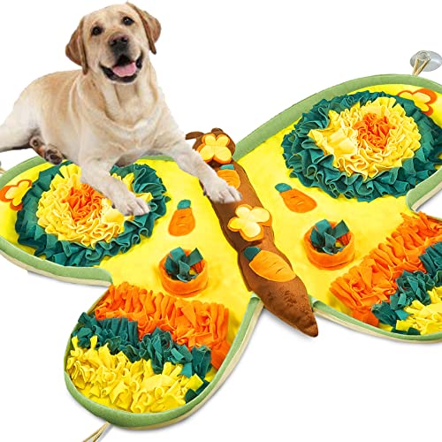 LINGYNZH Schnüffelmatte für Hunde, groß, 99 x 66 cm, Geruchstraining und langsames Fressen, Stressabbau für Haustiere, fördert natürliche Futtersuche, Schnüffelmatte für Hunde, klein von LINGYNZH