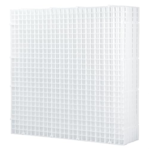 LINLAN 2 Stück 30X30CM Aquariumgitter aus Kunststoff, Aquarium Trennwand, Aquariumteiler für Isolation, DIY-Filtration und Aquascaping (Weiß-ohne Zubehör) von LINLAN