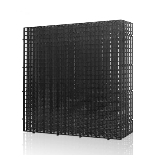 LINLAN 6 Stück 30X30CM Aquariumgitter aus Kunststoff, Aquarium Trennwand, Aquariumteiler für Isolation, DIY-Filtration und Aquascaping (Schwarz-ohne Zubehör) von LINLAN