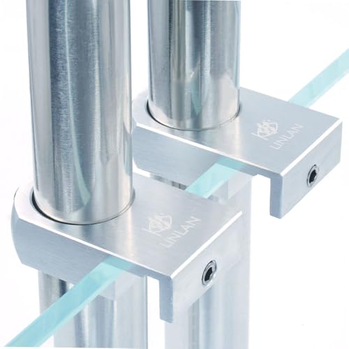 LINLAN 2 Stück Aquarium-Befestigungsklemme aus Aluminiumlegierung mit Anti-Überlauf Nut für Filter Einlass- und Auslassrohre in Bepflanzten Aquarien (18.5mm) von LINLAN