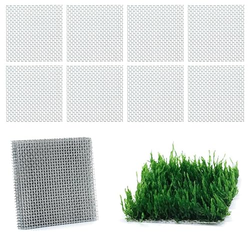 LINLAN Aquatische Moos Mesh Pads aus 304 Edelstahl, Mooswand, leicht zuschneidbar, zum Befestigen und Vermehren von Wasserpflanzen, DIY Aquariumfilterung und Aquascaping (9) von LINLAN