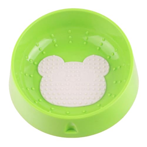 Creative Pet Bowl Oral & Tongue Cleaning Tilt Neck Guard,Grüner Bär von LINYUMEILL