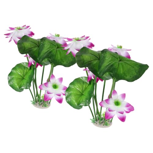 LIOOBO 2Stücke Künstliche Pflanzen für Aquarien Lotus Dekoration aus Kunststoff für Aquarienlandschaften Einfach zu Reinigen und Langlebig Weiß LIOOBO 2Stücke Künstliche Pflanzen für Aquarien Lotus Dekoration aus Kunststoff für Aquarienlandschaften Einfach zu Reinigen und Langlebig Weiß von LIOOBO