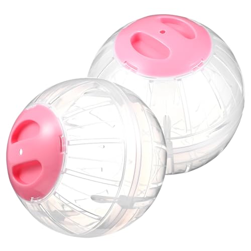 LIOOBO Hamster-Sportball, Hamsterball, 25,4 cm, Laufen, Hamsterball, Rennmäuse, Spielzeug für Ratten, Übung, Kleintiere, Laufbälle, Hamsterkäfig, Kunststoff, Fitness, kleine Haustiere, 2 Stück von LIOOBO