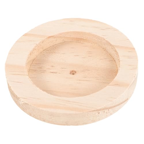 LIOOBO Haustier-Holznapf Hamsterwasser Fütterung Hamster Holzschale Futter- und Wasserschale aus Holz für Hamster Hamsterfutterstation aus Holz Multifunktionaler Futterautomat für Hamster von LIOOBO