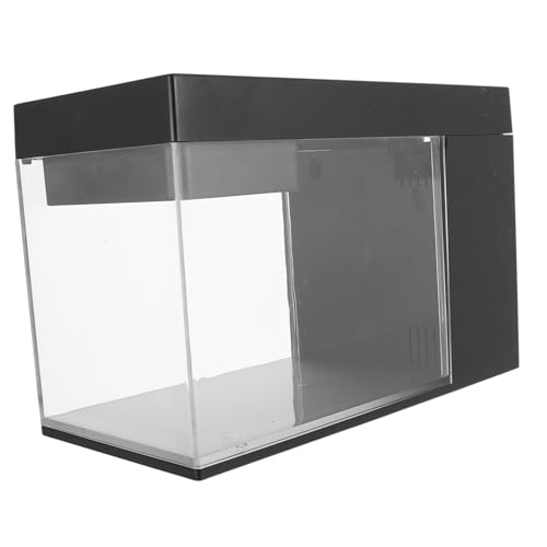 LIOOBO Ökologisches Aquarium Fischpumpe Aquarienwurzel-tabs Qualle Automatisch Aquarium Aquarium Künstlich Panzer Aquarium Fischbecken Futterspender Mini-Aquarium Luft Acryl Black von LIOOBO