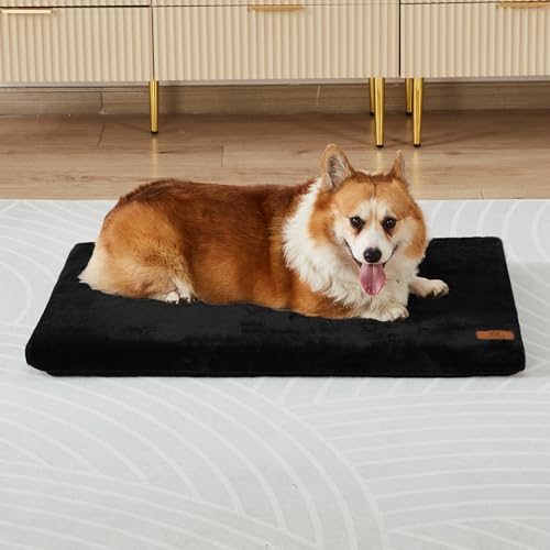 LIORCE Memory Foam Dog Crate Pad – Medium Dog Bed Mat for Crate with Removable Washable Cover and Waterproof Lining – Orthopädische Haustierbettmatte für mittelgroße Hunde – Design für 76,2 cm von LIORCE