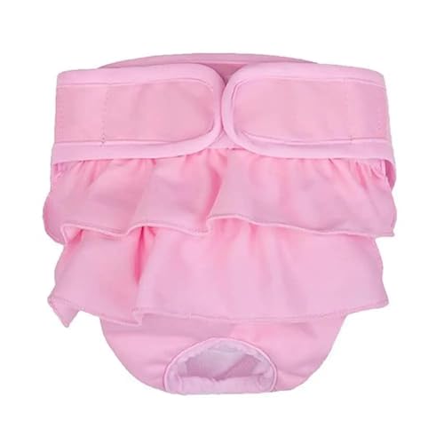 Hundehöschen, 2 Stück, physiologische Hosen, waschbare Menstruationshosen für Hunde (Farbe: Rosa, Größe: M) von LIPINGJING0201