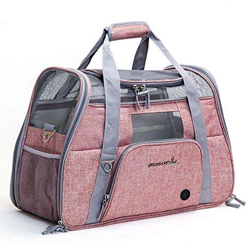 LIUJUAN Haustier Rucksack Träger Hund Outgoing Travel Oxford Packet Atmungsaktive Chihuahua Pet Tasche Mit Windows-Anzug Für 8 Kg Haustier-Hell-Pink_Anzug Für 8Kg Haustiere von LIUJUAN