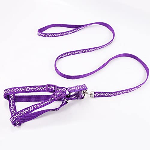 LIUXIN 1,0 cm Doppelschicht Durable Einstellbare Nyloon Haustier Hundehalsband Geschirr Set Hundeleinen Hunde Katzenleine Leine Training Gehweste Blei 1 Stück von LIUXIN