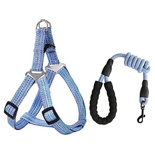 LIUXIN 1Pcs Nylon Haustier Hundegeschirr No Pull Verstellbare Hundeweste Leine Klassische Laufleine Riemen Gürtel für kleine mittelgroße Hunde von LIUXIN