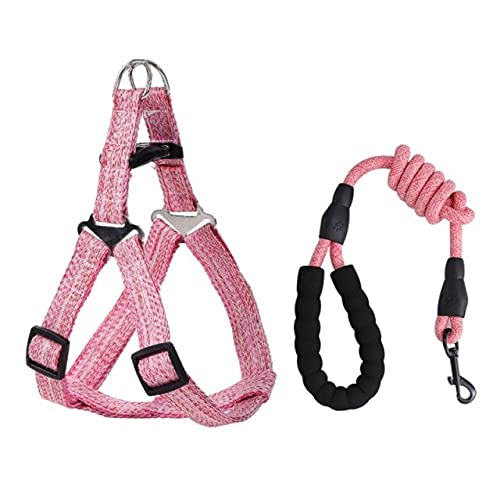 LIUXIN 1Pcs Nylon Haustier Hundegeschirr No Pull Verstellbare Hundeweste Leine Klassische Laufleine Riemen Gürtel für kleine mittelgroße Hunde von LIUXIN