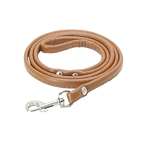 LIUXIN PU-Leder Hundeleine Kette Führt Seil Haustier Katze Traktion Hakenschnalle für Kleintierhalsband Harness Running Walk Schwarz Rot Blau von LIUXIN