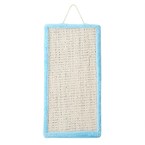 Hängende Sisal-Kratzunterlage für Katzen und Kätzchen, Katzenminze, Kratzkrallenbrett, Haustierspielzeug, Zubehör, Kratzspielzeug, quadratisch, zum Schärfen, zum Aufhängen, Matte, (Blue) von LIYJTK