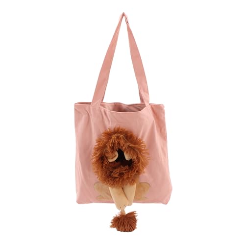 Haustier-Schultertasche aus Segeltuch, niedliche Löwenform, große Kapazität, niedliche Löwenform, kleiner Hundeträger, tragbare Haustier-Schulter-Tragetasche für den Außenbereich (Style 1) von LIYJTK