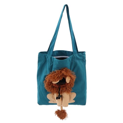 Haustier-Schultertasche aus Segeltuch, niedliche Löwenform, große Kapazität, niedliche Löwenform, Kleiner Hundeträger, tragbare Haustier-Schulter-Tragetasche für den Außenbereich (Style 3) von LIYJTK