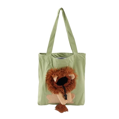 Haustier-Schultertasche aus Segeltuch, niedliche Löwenform, große Kapazität, niedliche Löwenform, Kleiner Hundeträger, tragbare Haustier-Schulter-Tragetasche für den Außenbereich (Style 4) von LIYJTK