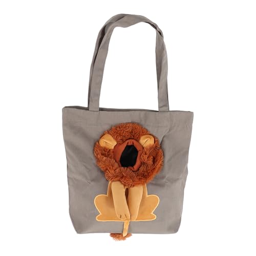 Haustier-Schultertasche aus Segeltuch, niedliche Löwenform, große Kapazität, niedliche Löwenform, Kleiner Hundeträger, tragbare Haustier-Schulter-Tragetasche für den Außenbereich (Style 5) von LIYJTK