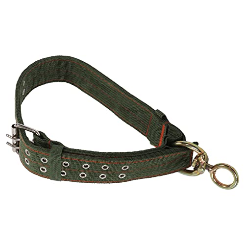 Kuhhalsband mit 2 Reihen Metallschnalle, verstellbares 4-lagiges Canvas-Wadenhalsband zum Binden, Rinderhalsband, Umhängeband für Pferd, Schaf, Rinder, Hund (Large) von LIYJTK