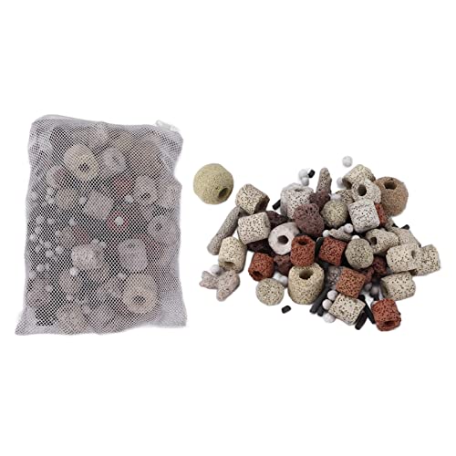 LIYJTK Aquarium Bio Balls Keramikringe Set Aquarium Filter Keramik Filtermedien Aquarium Ball Filter Teich Bio Filter Wasserreinigungszubehör für Aquarium Teich von LIYJTK