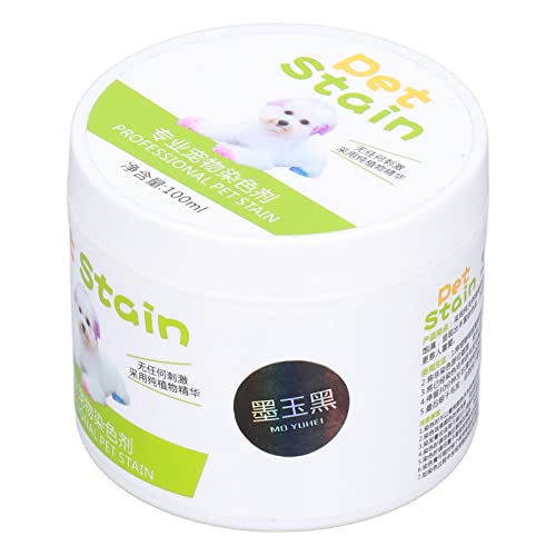 LIYJTK Sichere Hundehaarfärbecreme, Tierhaarfärbemittel, permanenter und permanenter Farbstoff, Hundehaarfärbemittel, 100 ml, halb für die Haustierpflege und Festliche Verkleidung (Jet Black) von LIYJTK