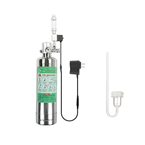 LIYU Aquarium CO2 Generator System mit Timer Magnetventil & Diffusor für Aquarium Tank (2L Magnetventil Set) von LIYU