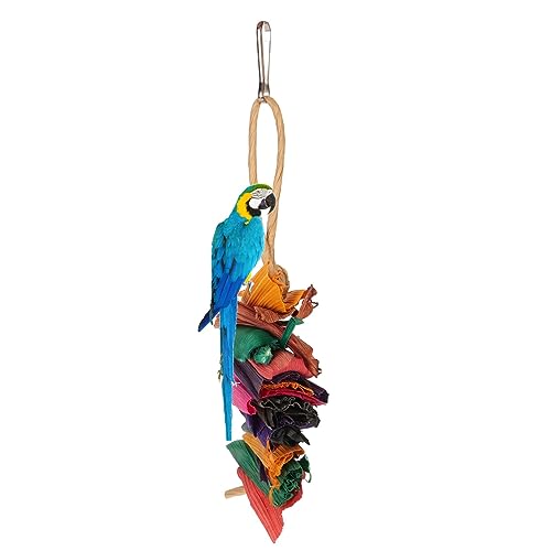 LIZEALUCKY Bite Resistant Hanging Parrot Toys Bird Swing Cage Accessories Chewing Colorful Chew Bored Reduction Biting for Indoor Outdoor Small Parakeets Cockatiels Budgies Conures Finches von LIZEALUCKY