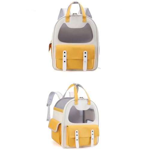 Cat Bag Pet Backpack Carrier Dog Portable with Breathable Mesh Large Capacity Travel Carrying Handle for Camping Kitten Puppy Small Hiking Walking (Grey) von LIZEALUCKY