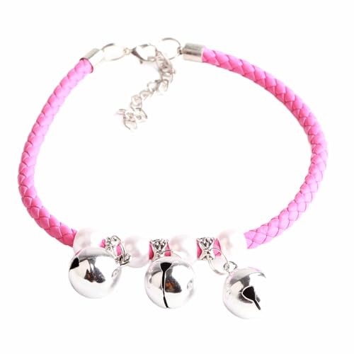 Haustier-Halsbänder, verstellbar, niedlich, für Hunde und Katzen, Perlenhalsband, Kleiner Schmuck, Accessoires, Hochzeit, mit Glöckchen für die meisten Mädchen, Katzen, Welpen, (L) von LIZEALUCKY