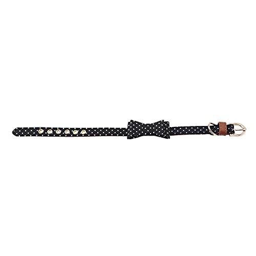 Haustier-Katze-Hund-Polka-Dot-Halsband, verstellbare Hundefliege aus PU-Leder (1.3 * 32cm) von LIZEALUCKY