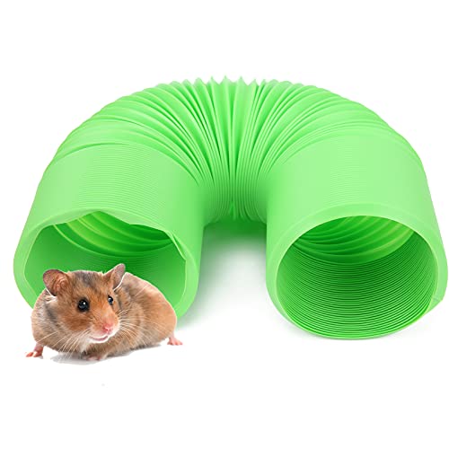 Haustier-Spaß-Tunnel zum Spielen Kleiner Tiere, einziehbares Spielzeug, Katze, Hamster, Röhre, zusammenklappbar, Crinkle-Versteck, Trainings-Versteck-Tunnel für Meerschweinchen, (Green) von LIZEALUCKY