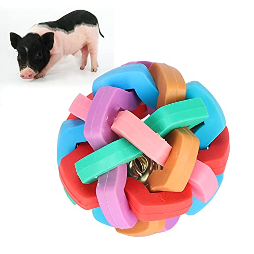 Hundewelpenspielzeug, Katzenball, buntes, weiches Quietschspielzeug mit Innenglocke, interaktive Haustierbälle, Kunststoffrassel zum Spielen im Innenbereich, zum Fangen von (M(59cm / 23.2in Long)) von LIZEALUCKY