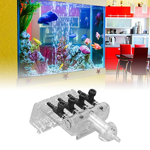 LIZEALUCKY Aquariumluftprüfungsschalter Gangventil 4 -Wege Clear Plastic Fish Tankpumpe Zubehör für Splitter von LIZEALUCKY