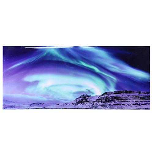 LIZEALUCKY Aufkleber für Aquarium-Hintergrund, verschneite Aurora Borealis, PVC-Landschaftsbild, Wanddekoration, Selbstklebende Reptilienpflanze unter Wasser für Aquarien (61 * 41cm) von LIZEALUCKY