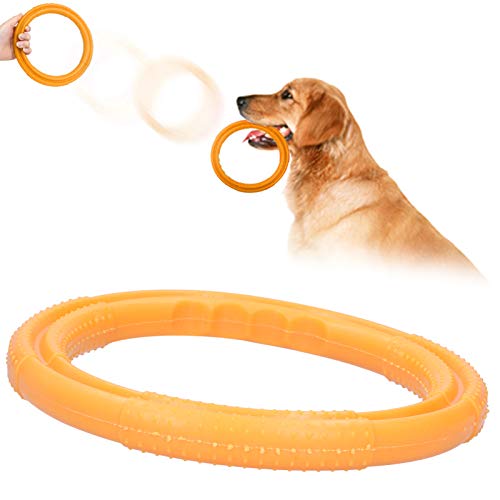 LIZEALUCKY Fliegender Ring für Hunde, Spielzeug, Fitness, schwimmende Scheibe, interaktives Kauen, Spannung für Hunde, zum Zähneknirschen, Beißen, Kauen, Training, Heimtierbedarf, Spielen im (Large) von LIZEALUCKY