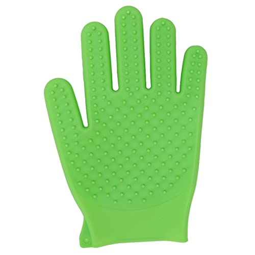 LIZEALUCKY Haustier-Hundepflege-Handschuh, Waschhandschuhe, Reinigung, Multifunktions-Massagegerät mit Fünf-Finger-Design, Silikon, doppelseitiger, schnell aufschäumender (Light Green) von LIZEALUCKY