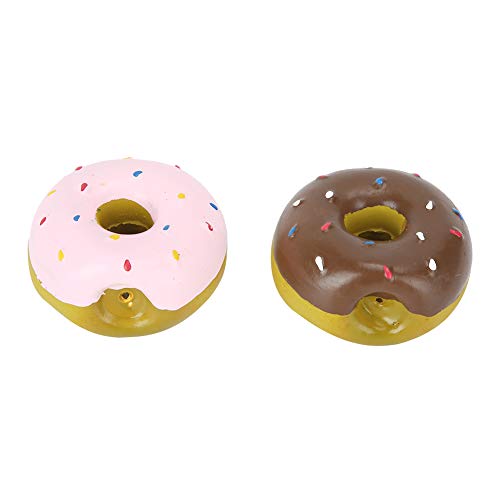 LIZEALUCKY Hunde-Donut-Kauspielzeug, 2 Stück, Latex-Haustier-Donut-Form, klingende Zähne, Reinigungsschutz, Kauen, Beißen, interaktives Trainingsspielzeug, quietschendes Donut-Hundespielzeug von LIZEALUCKY