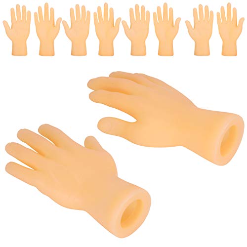 LIZEALUCKY Mini-Hände für Katzen, 5 Paar menschliche Katzen-Gummifinger, Haustier, winziges Massagespielzeug, winzige Massagehandschuhe, neckendes interaktives Modell, lustiges Haustier für von LIZEALUCKY