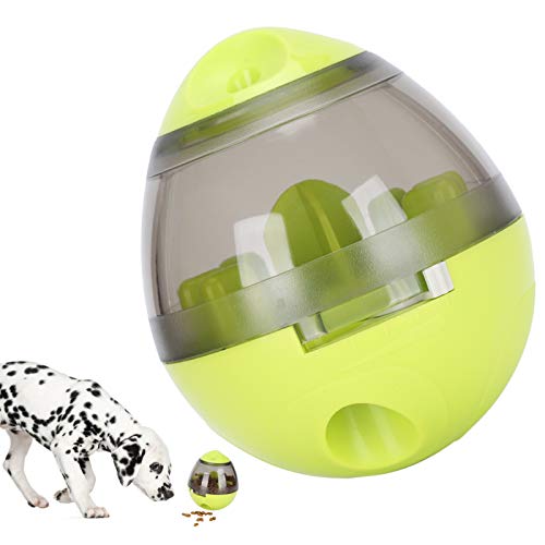 LIZEALUCKY Pets Treat Dispenser Tumbler Ball Toys, Hund langsames Fressen Interaktives Füttern Puzzle Spielzeug Katzenfutterspender Tumbler Interaktives Hundelecktraining ABS PC für Haustier (Grün) von LIZEALUCKY