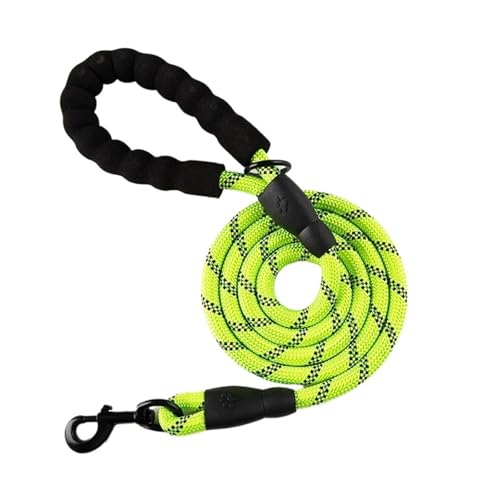 Leine Hund 150 cm Starke Hundeleine, reflektierende Leine for große, kleine, mittelgroße und große Hunde(Green) von LIZHAYG