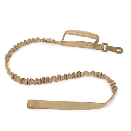 Leine Hund Hundehalsband, langlebiges Leinen-Set, verstellbare Haustierhalsband-Leine, mittelgroßer großer Hund, Deutscher Schäferhund, Trainingszubehör(Khaki Leash,L Neck 45-55CM) von LIZHAYG