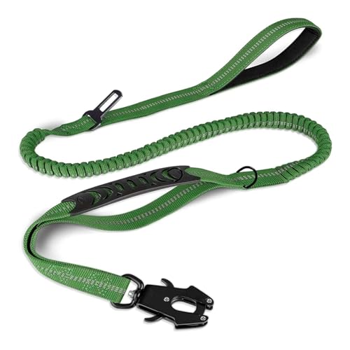 Leine Hund Langlebige Hundekette, explosionsgeschütztes bündiges Haustier-Hundeseil, große Hunde-Bungee-Leine(Green) von LIZHAYG